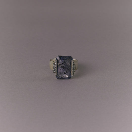 2676 Sun Iolite | One of a Kind Adlin Ring
