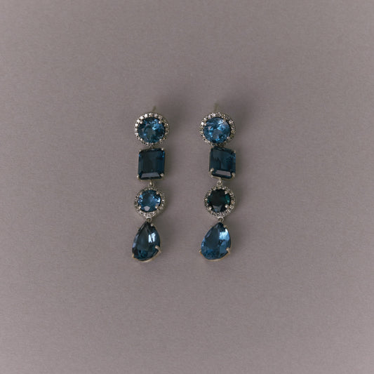 2680 London Blue Topaz | Tieri Earrings