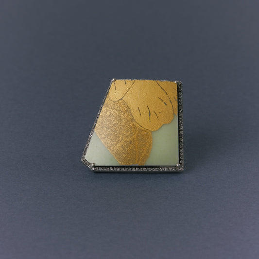 2682 Kutani porcelain 錦山窯 | One of a kind Canan Ring