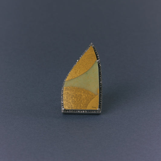2685 Kutani porcelain 錦山窯 | One of a kind Canan Ring