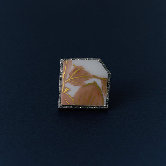 2696 Kutani porcelain 錦山窯 | One of a kind Canan Ring