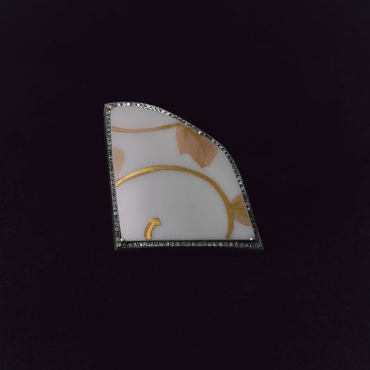 2698 Kutani porcelain 錦山窯 | One of a kind Canan Ring