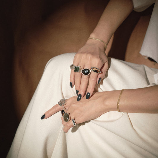 2499 Tourmaline | One of a Kind Mibu Black Ring