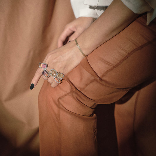 2476 Pink Imperial Topaz | One of a Kind Minya Pinky Ring