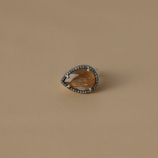 2372 Rutilated Quartz | One of Kind Canan Pinky Ring