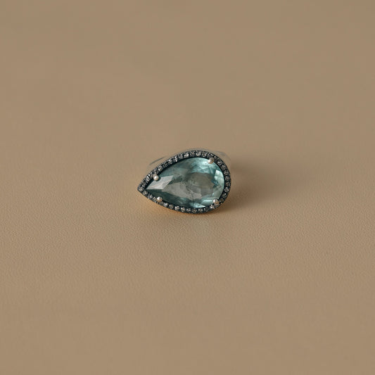 2387 Moss Aqamarine | One of Kind Canan Pinky Ring