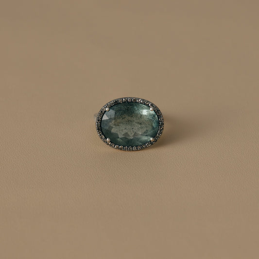 2432 Moss Aquamarine | One of a Kind Reni Ring