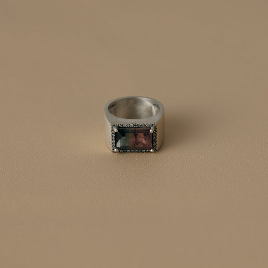 2477 Bi-color Tourmaline | One of a Kind Minya Pinky Ring