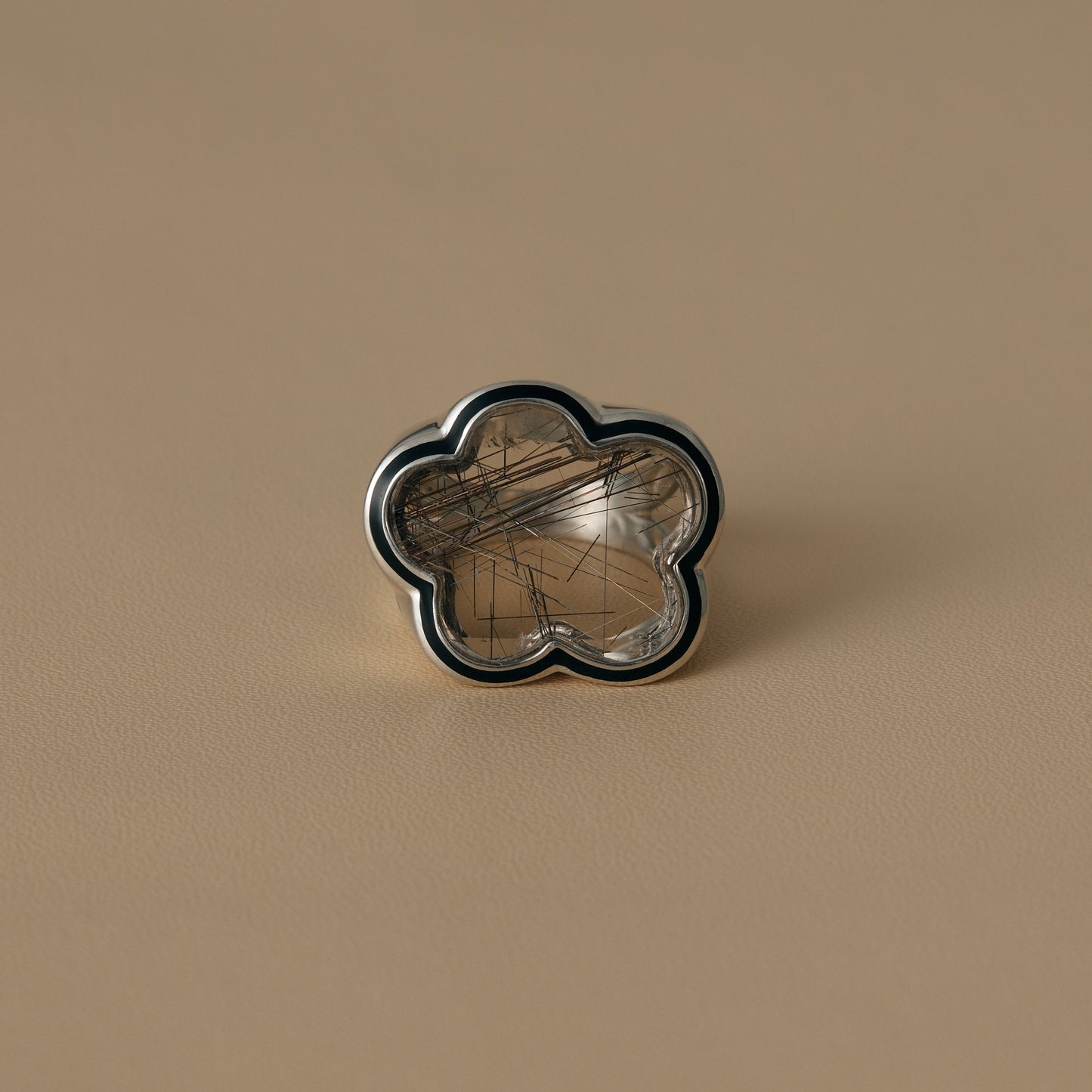 2497 Rutilated Quartz | One of a Kind Mibu Black Ring