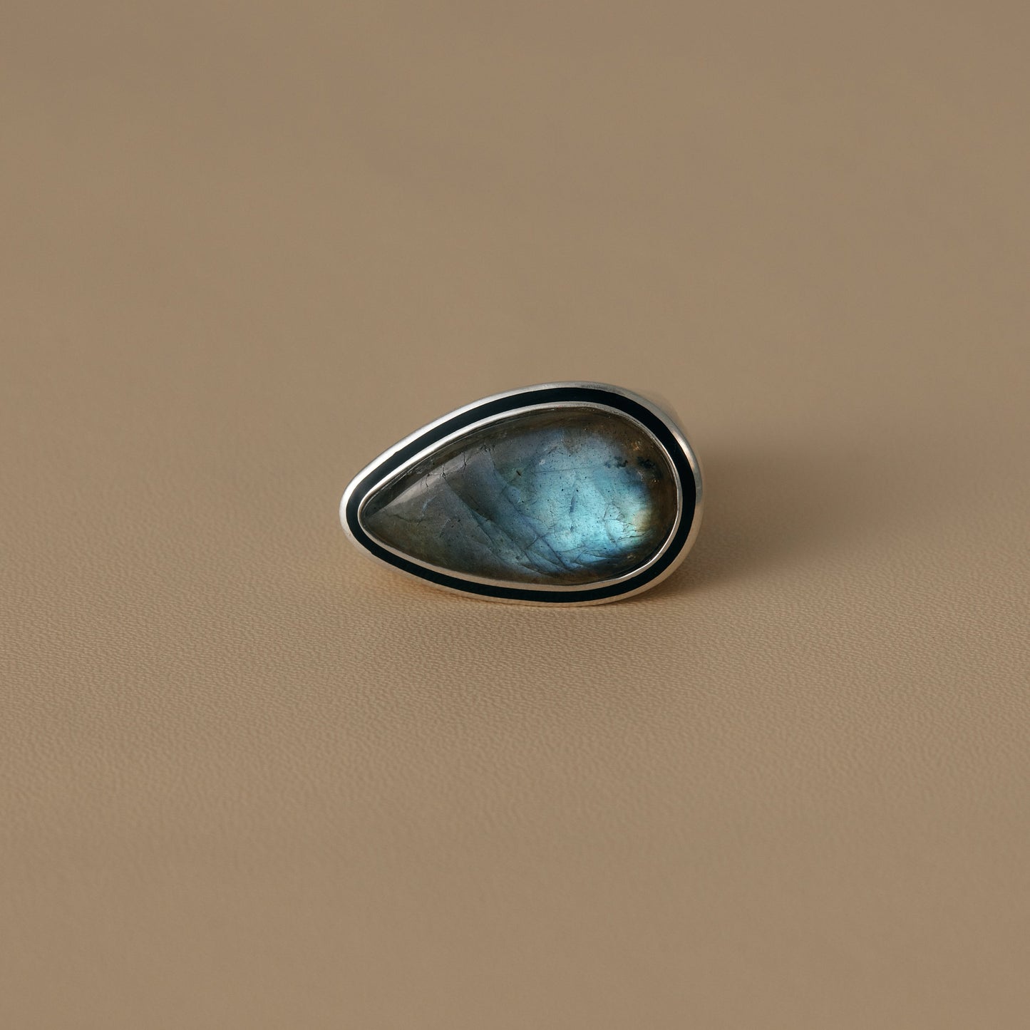 2502 Labradorite | One of a Kind Mibu Black Ring