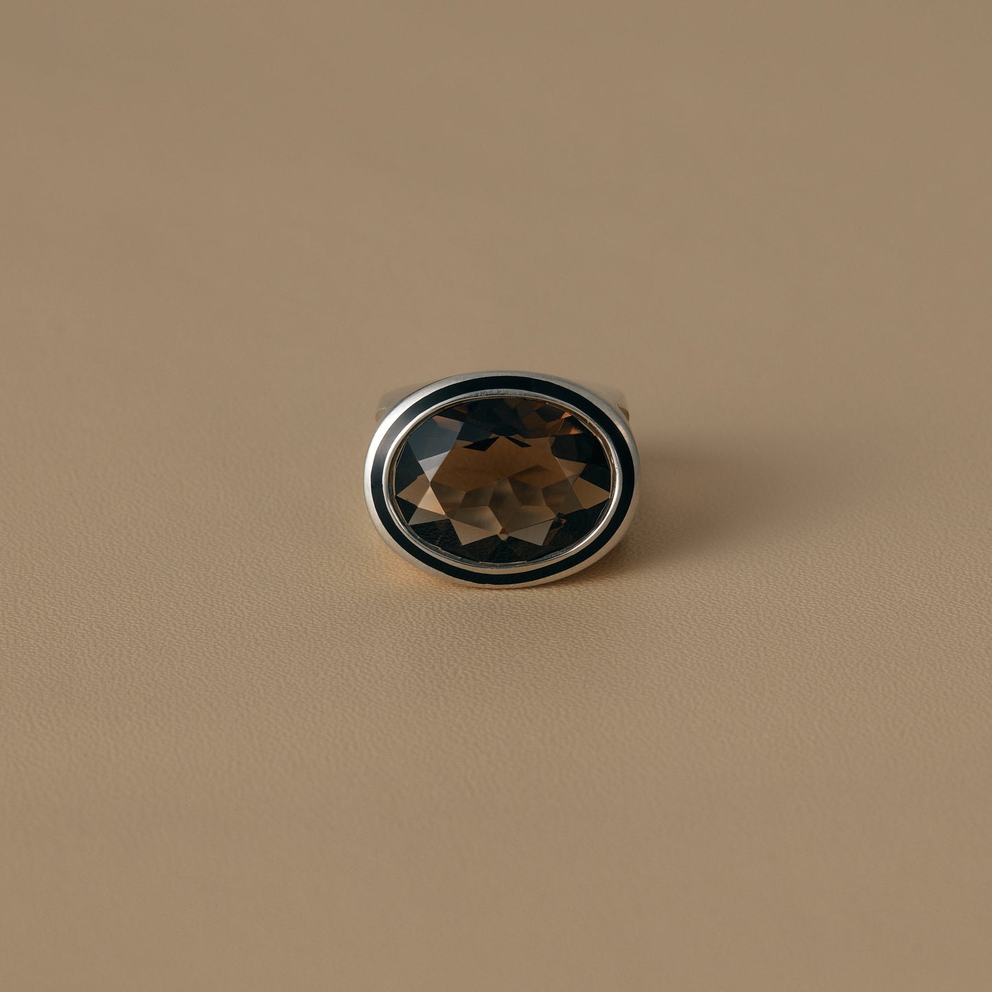2507 Smoky Quartz  | One of a Kind Mibu Black Ring