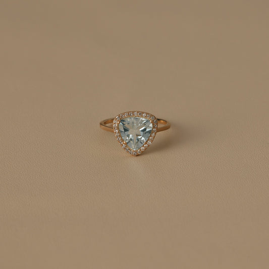 2532 Aquamarine | K18YG One of a Elia Ring