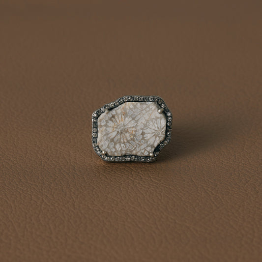 2349 Coral Fossil | One of Kind Canan Ring