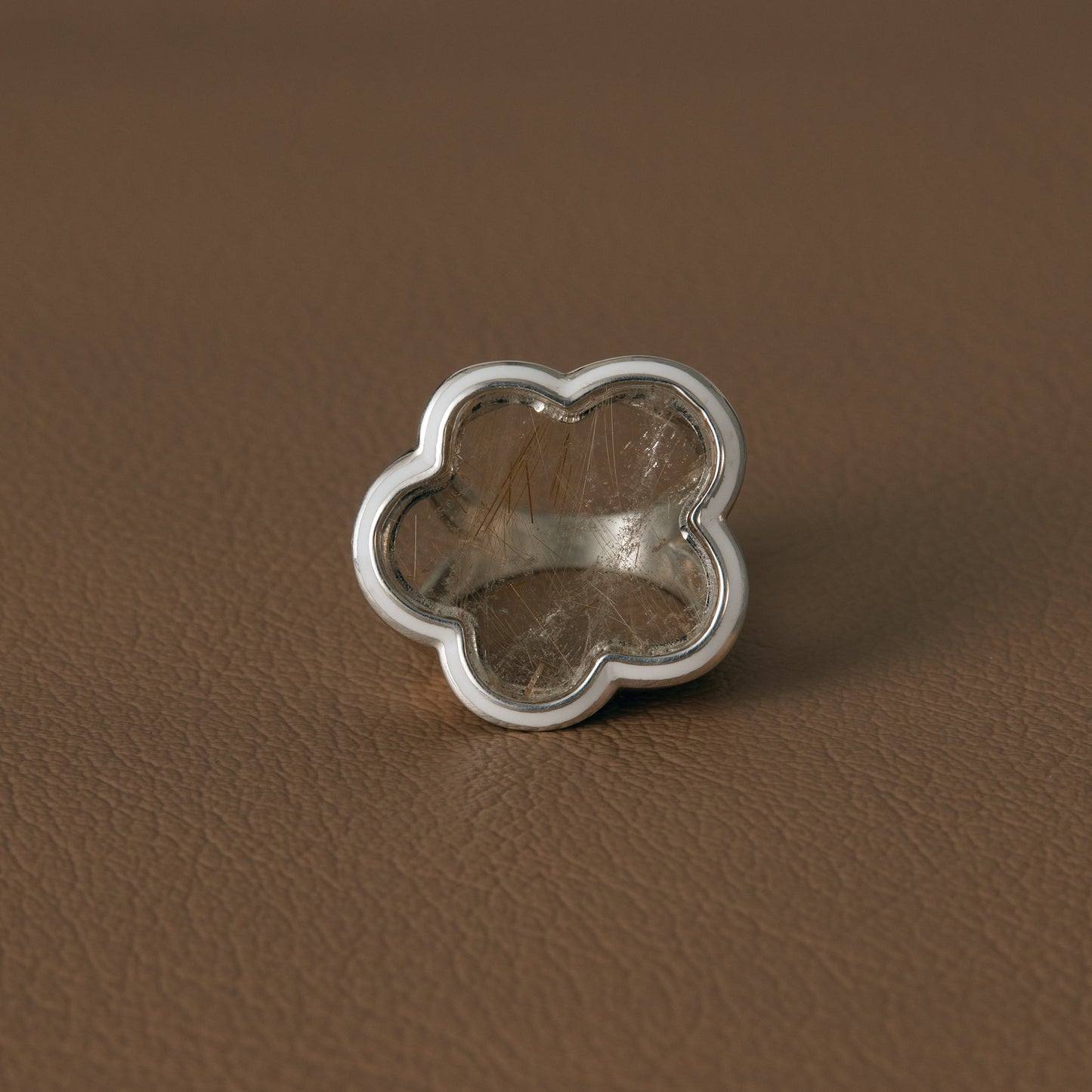 2509 Rutilated Quartz  | One of a Kind Mibu white Ring