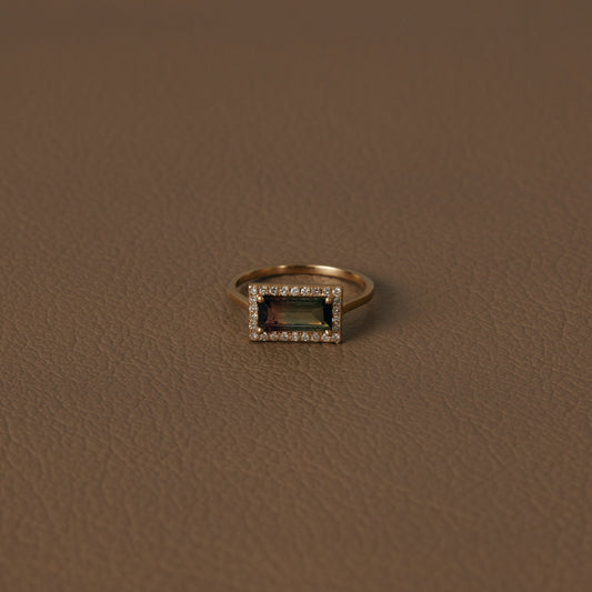 2539 Bi-color Tourmaline | K18YG One of a Elia Ring