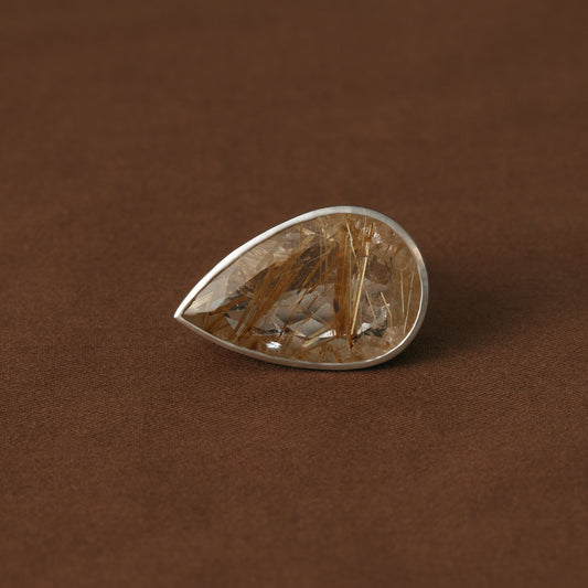 2470 Rutilated Quartz | One of Kind Gimel Ring