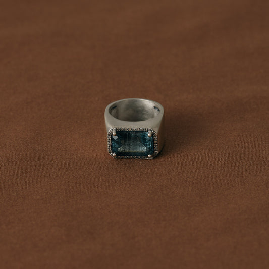 2480 Moss Aquamarine |  One of a Kind Minya Pinky Ring