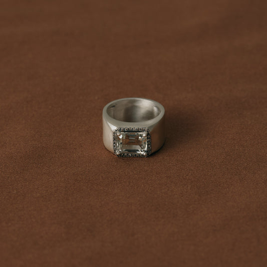 2485 Green Amethyst | Minya Pinky Ring