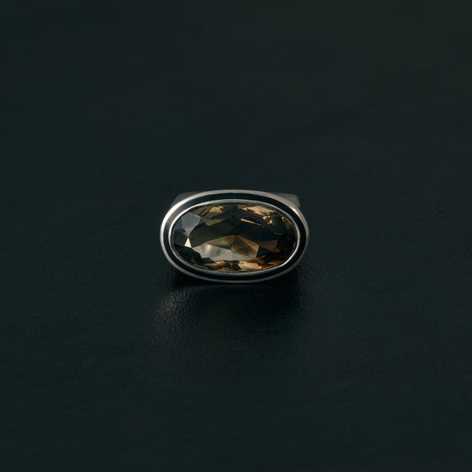 2498 Bi-color Smoky Quartz | One of a Kind Mibu Black Ring