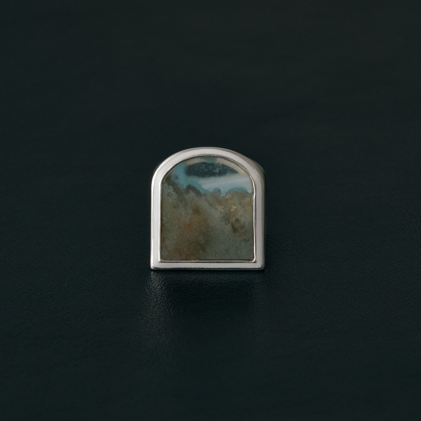 2518 Moss Agate | One of a Kind Mibu white Ring