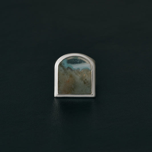 2518 Moss Agate | One of a Kind Mibu white Ring