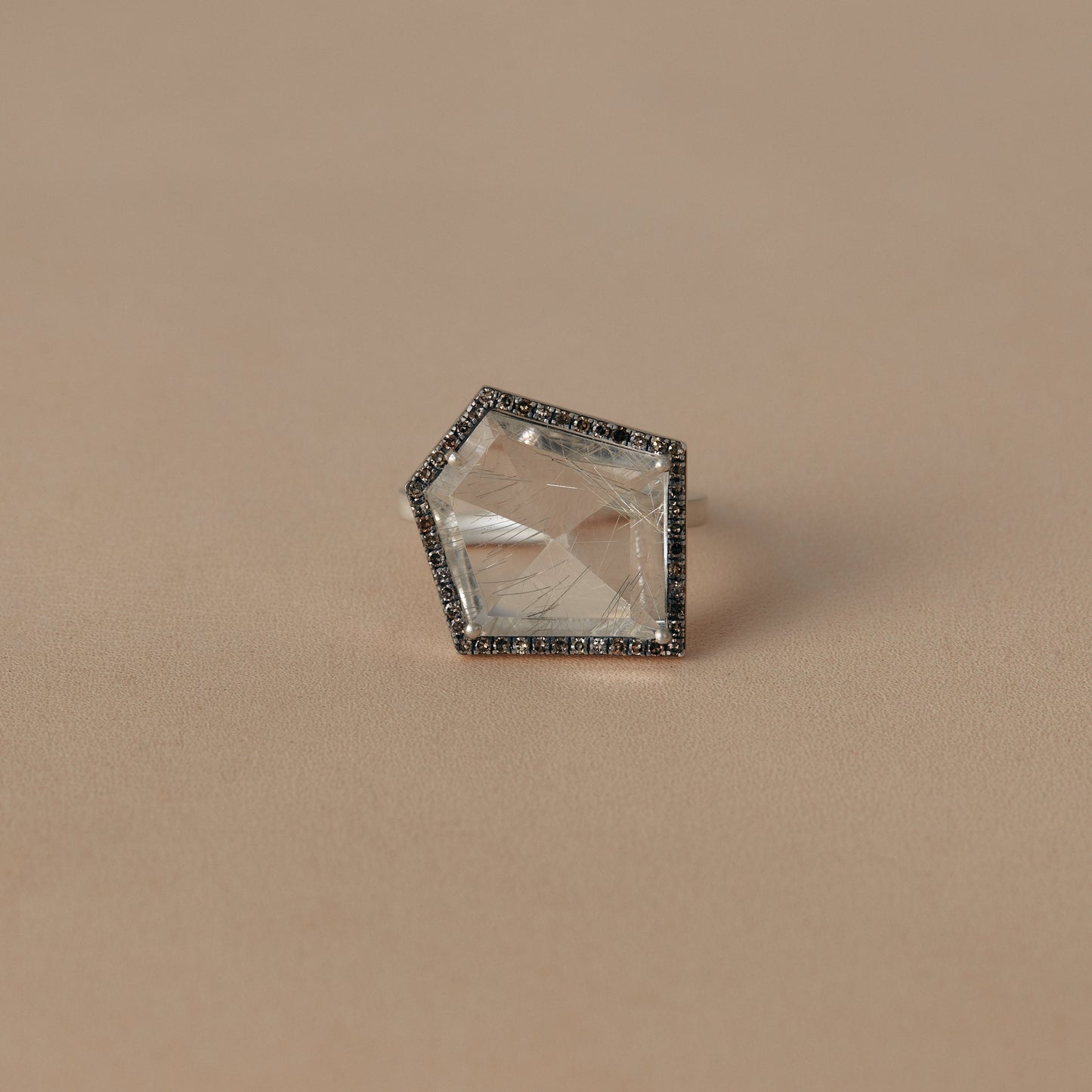 2406 Silver Rutilated Quartz | One of a Kind Reni Ring