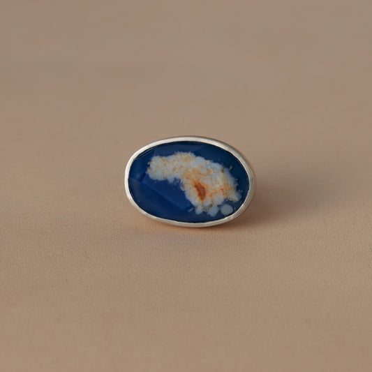 2471 Leaf Agate | One of Kind Gimel Ring