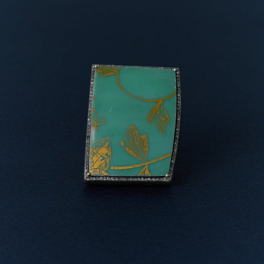 2748 Kutani porcelain 錦山窯 | One of a kind Canan Ring