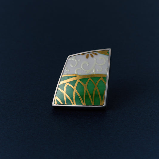 2804 Kutani porcelain 錦山窯 | One of a kind Gimel Ring