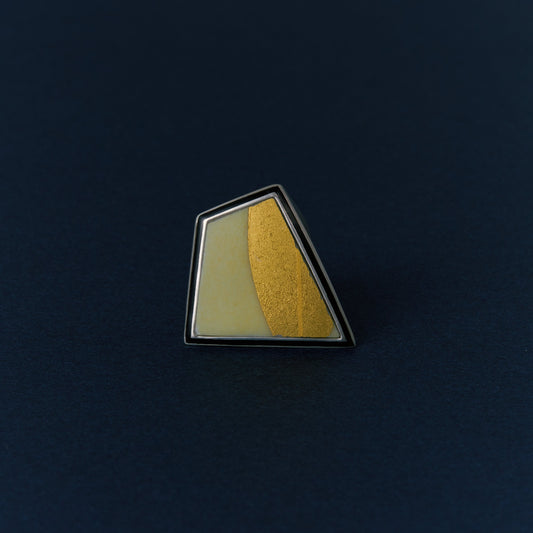 2807 Kutani porcelain 錦山窯 | One of a kind Mibu Black Ring