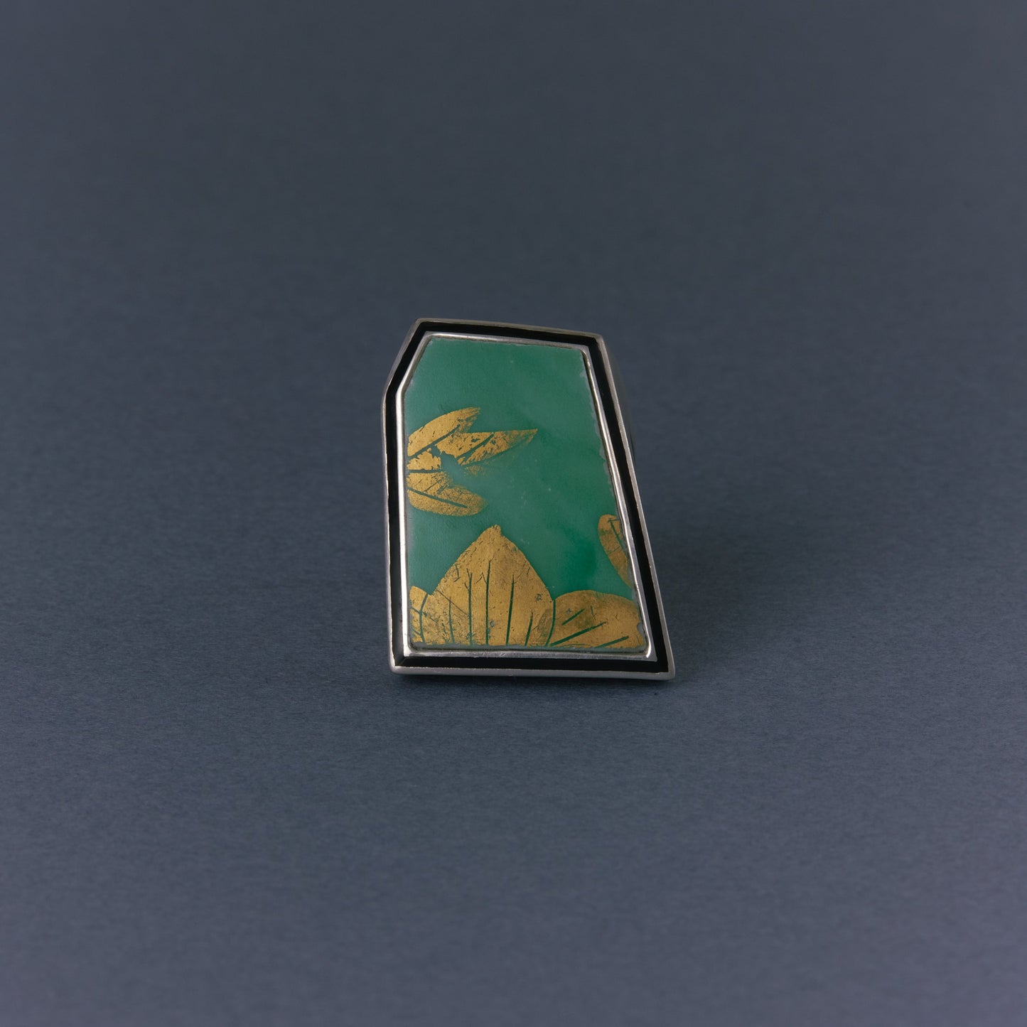 2812 Kutani porcelain 錦山窯 | One of a kind Mibu Black Ring