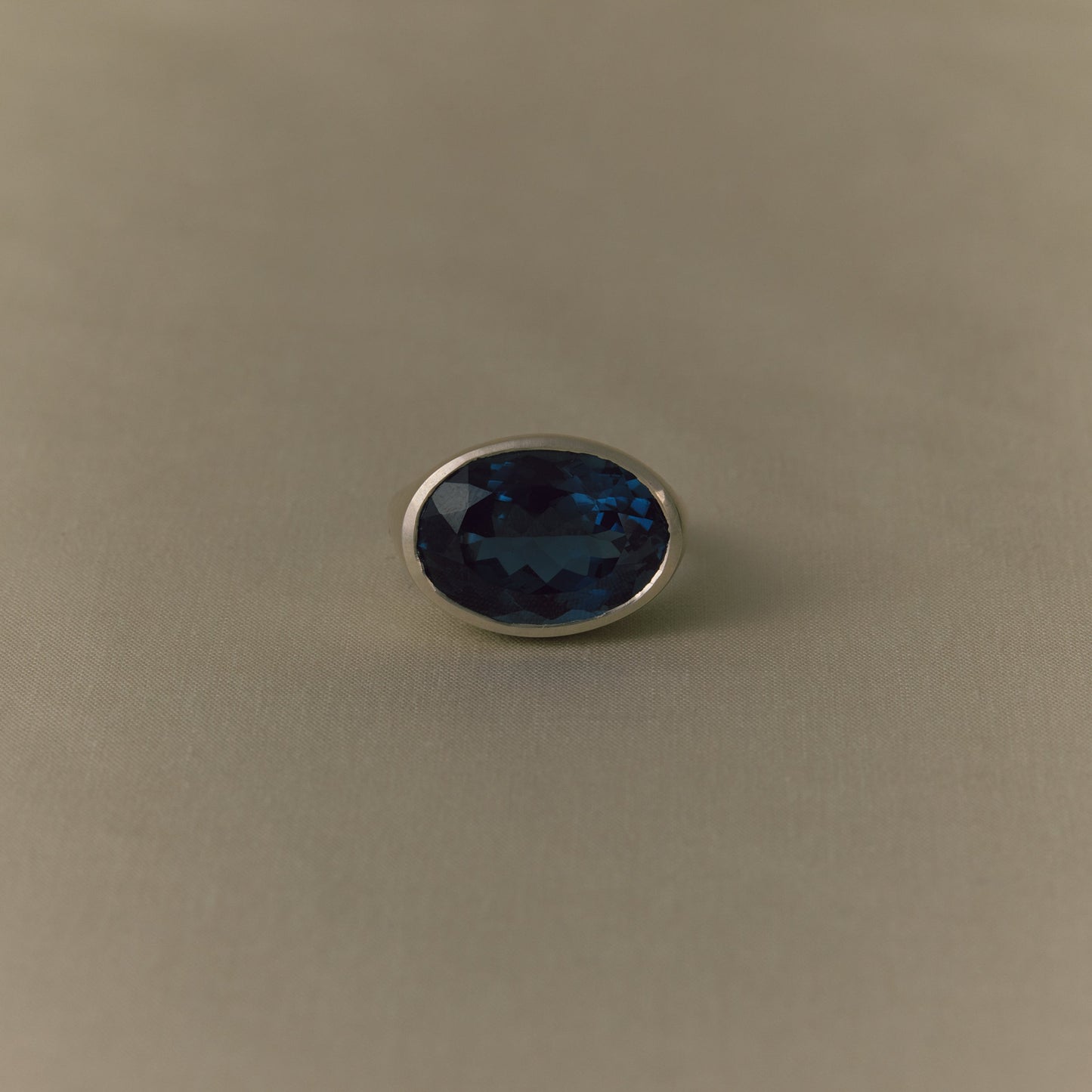 2824 London Blue Topaz | One of Kind Gimel Ring