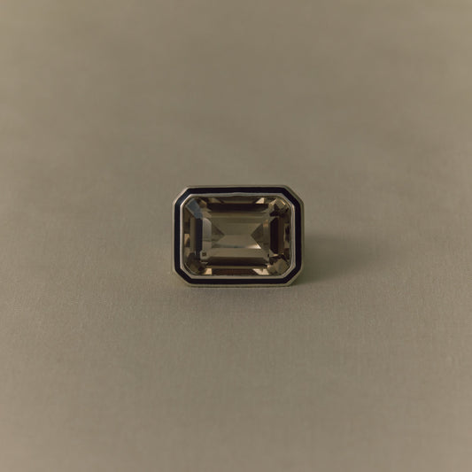 2835 Smoky Quartz | One of Kind Mibu Black Ring