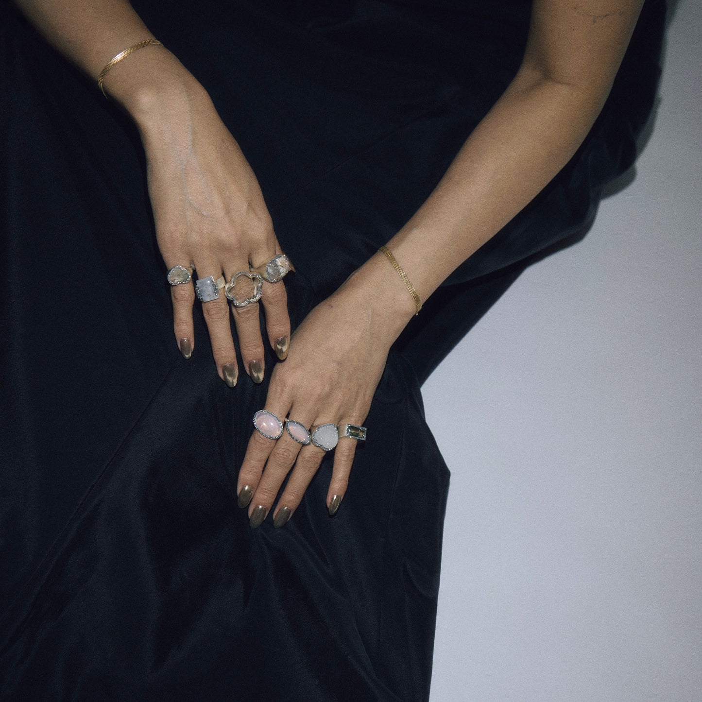 3056 Green Amethyst | Minya Pinky Ring