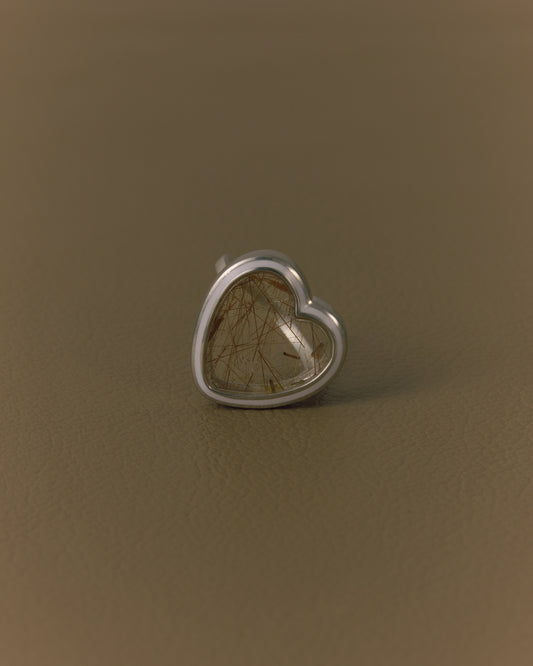 2928 Rutilated Quartz | One of Kind Zenin White Ring