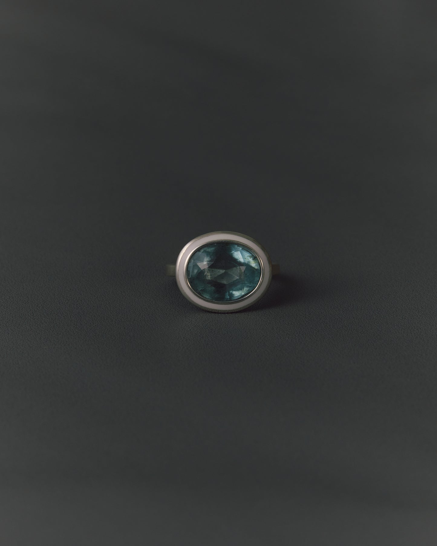 2934 Aquamarine | One of Kind Zenin White Ring