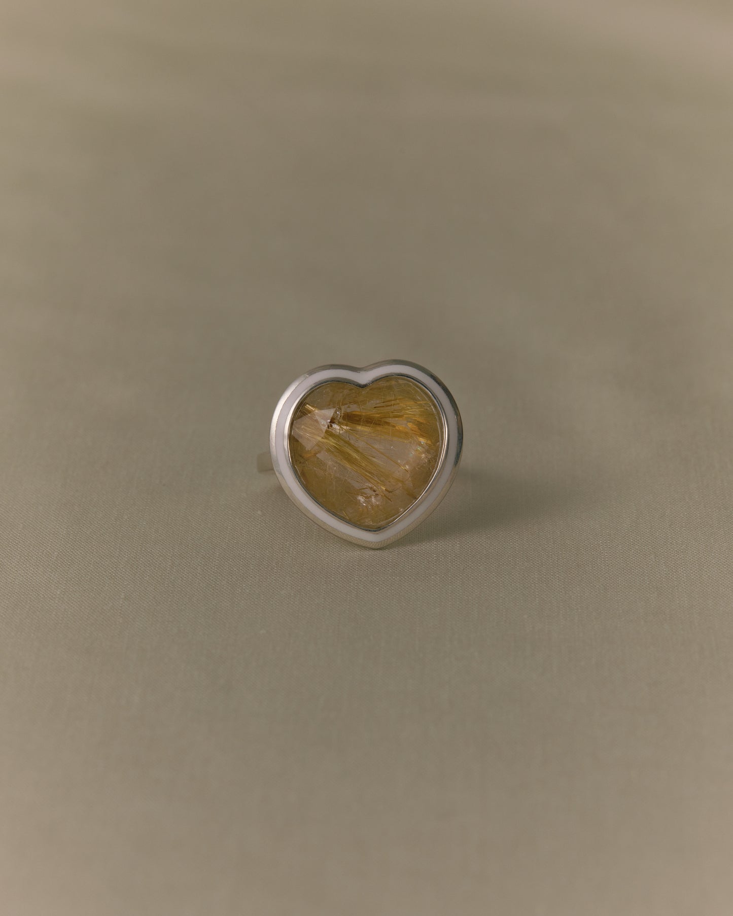 2938 Rutilated Quartz | One of Kind Zenin White Ring