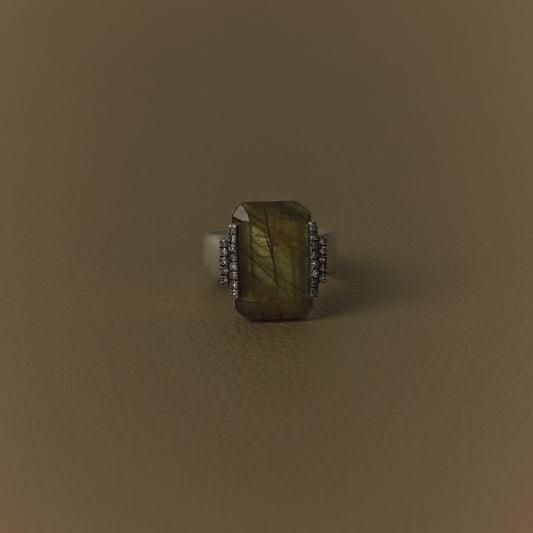 3039 Moss Rutile Quartz|One of a Kind Adlin Ring
