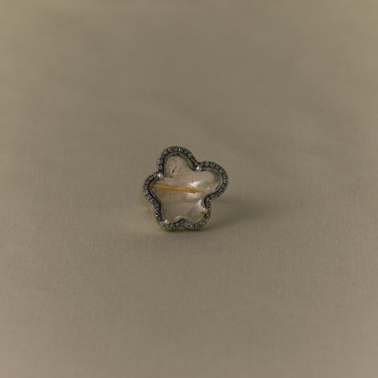 3063 Rutilated Quartz  | Canan Pinky Ring