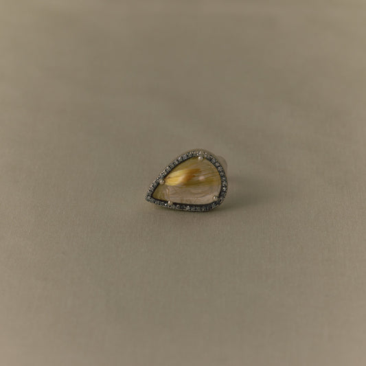 3064 Rutilated Quartz  | Canan Pinky Ring
