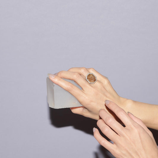 323 Gold Rutilated Quartz | One of a Kind Canan Ring