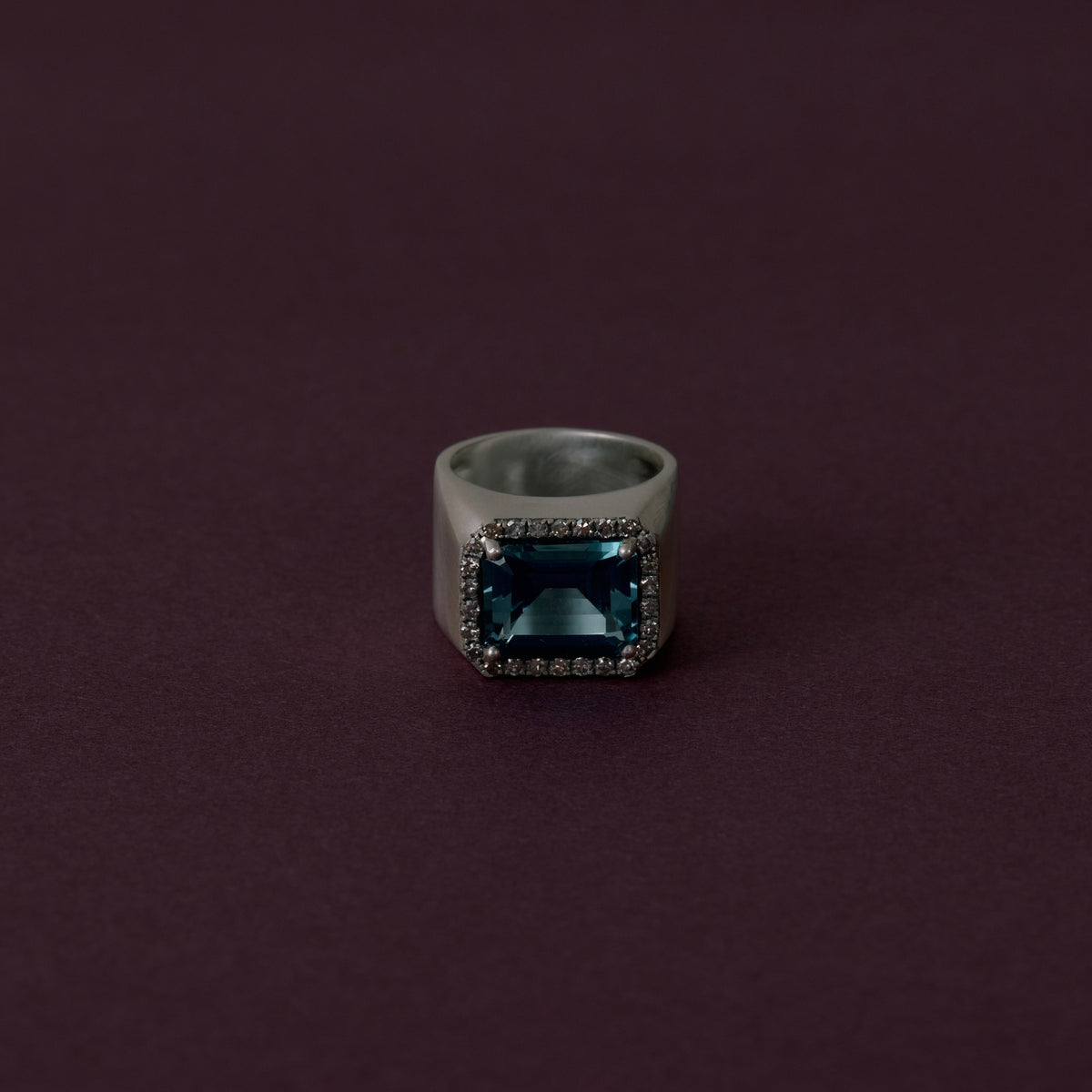 3243 London Blue Topaz | One of a Kind Minya Pinky Ring