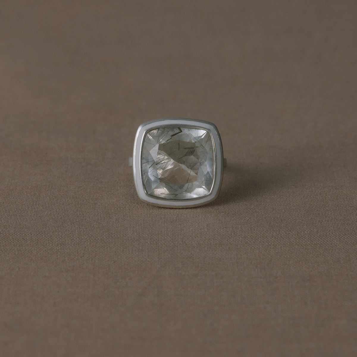 3261 Aquamarine | One of a Kind Zenin White Ring