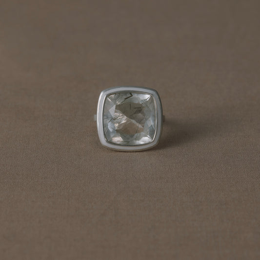 3261 Aquamarine | One of a Kind Zenin White Ring