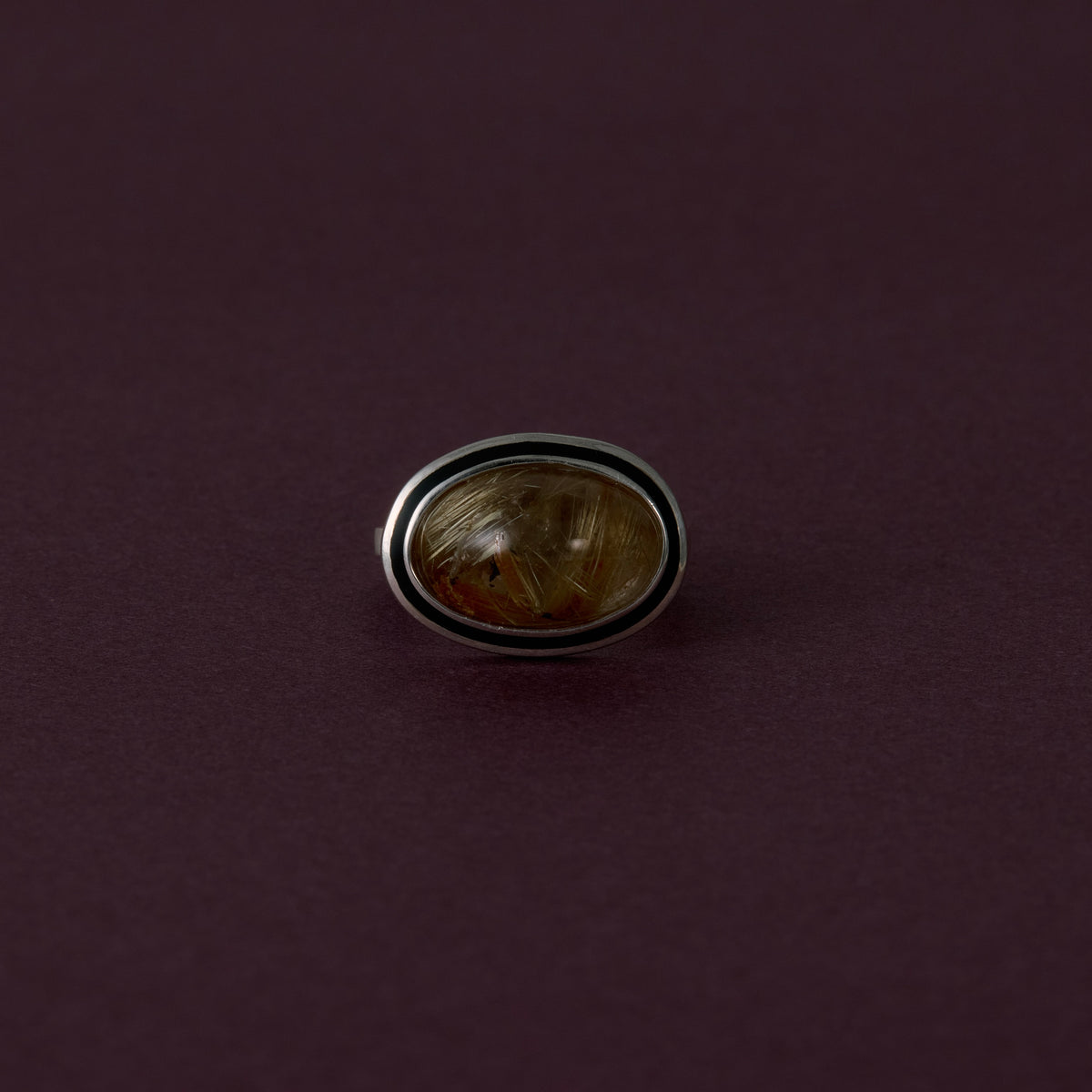 3267 Rutilated Quartz | One of a Kind Zenin Black Ring
