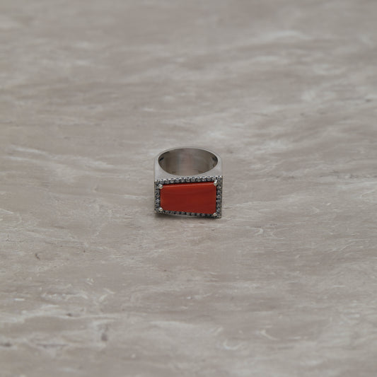 986 Coral | One of a Kind Minya Pinky Ring