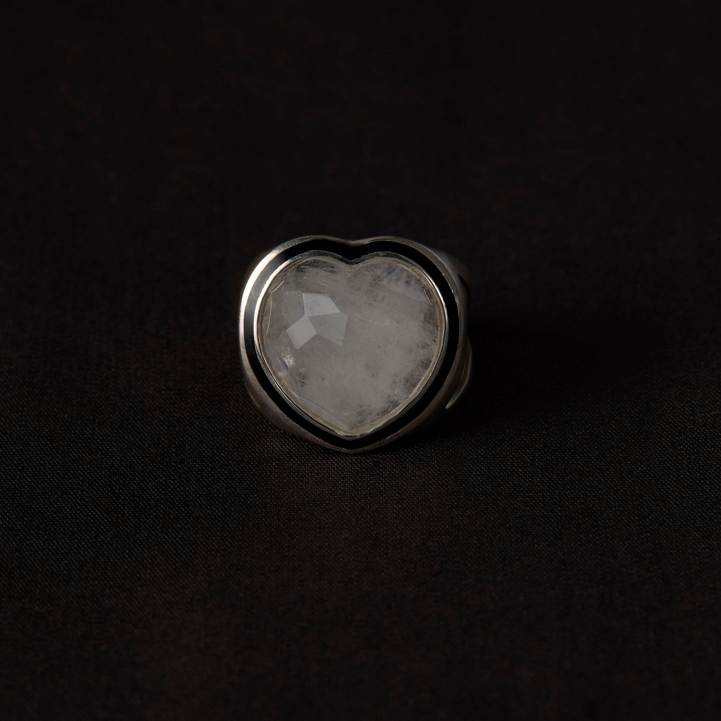1893 Moon Stone | Mibu Black Ring