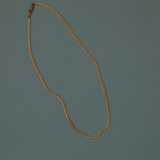52 Vintage 22K Gold Plated Cable Chain Necklace