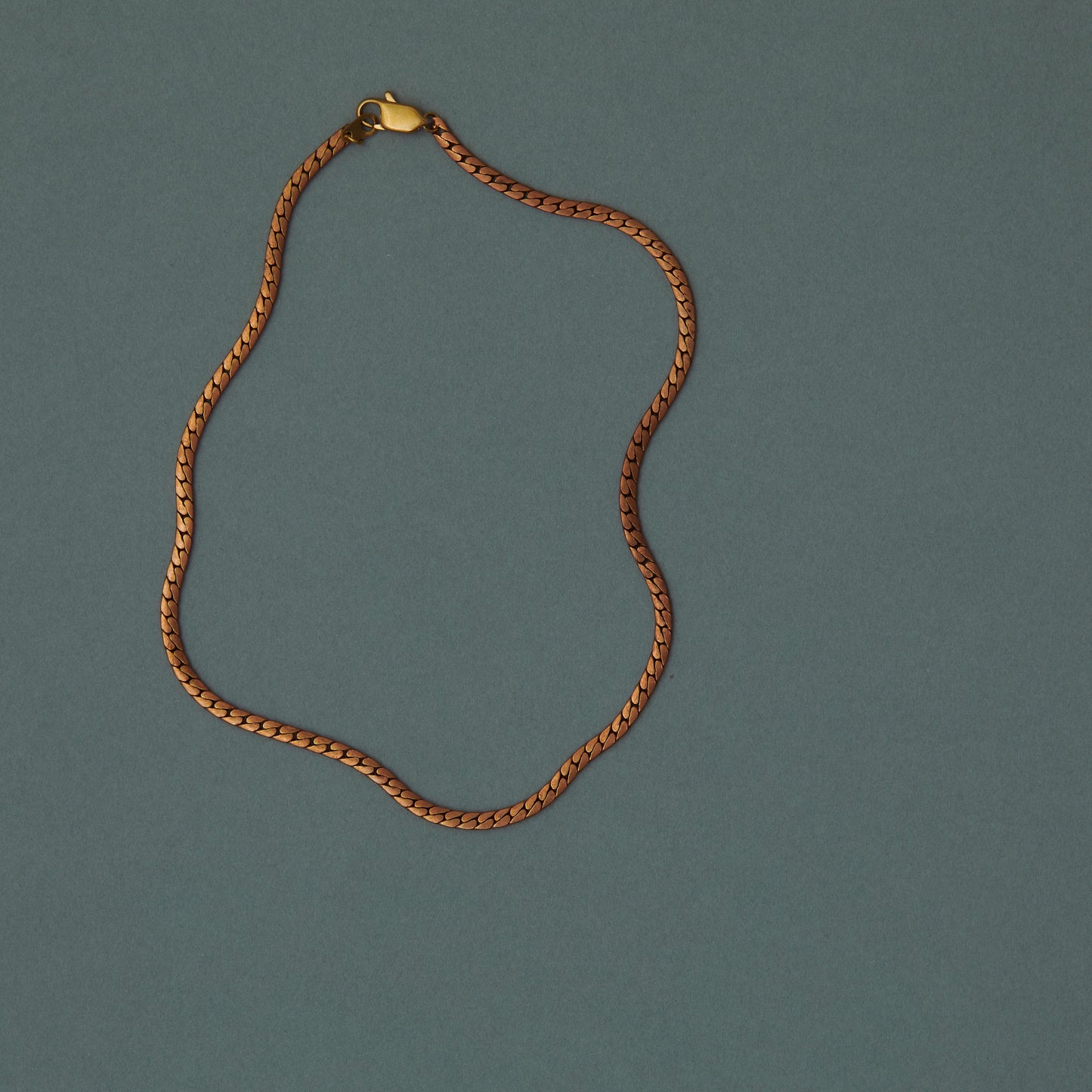 48 Vintage Flat Woven Snake Chain Necklace