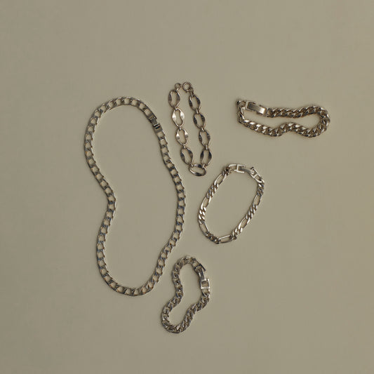 162 ‘70s Vintage Silver Chain Bracelet